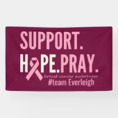 Borstkanker Gepersonaliseerd Bannerteken Spandoek (Horizontaal)