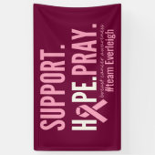 Borstkanker Gepersonaliseerd Bannerteken Spandoek (Verticaal)