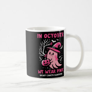 Borstkanker Ghost Witch Oktober Roze Bewuste Vrouw Koffiemok