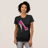 Borstkanker Glitter Pearl Pump T-shirt (Voorkant volledig)
