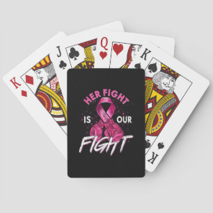 Borstkanker Haar Strijd is Onze Strijd Borstkanker Pokerkaarten