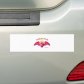 Borstkanker Hart en vlam Bumpersticker (Op auto)