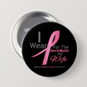 Borstkanker Hero - vrouw Ronde Button 7,6 Cm (Voorkant /achterkant)