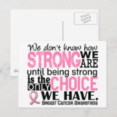 Borstkanker hoe sterk we zijn briefkaart (Voorkant / Achterkant)