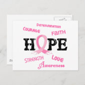 Borstkanker HOPE 7.1 Briefkaart (Voorkant / Achterkant)