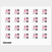 Borstkanker Hope Love Cure Ribbon Ronde Sticker (Vel)