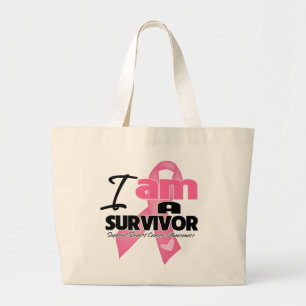 Borstkanker - Ik ben een overlevende Grote Tote Bag
