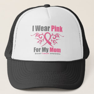 Borstkanker Ik Draag roze stamlint (mama) Trucker Pet
