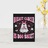 Borstkanker is Boo Sheet Halloween Breast Cancer Kaart (Gele Bloem)