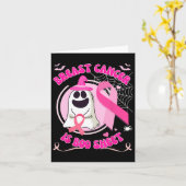Borstkanker is Boo Sheet Halloween Breast Cancer Kaart (Gele Bloem)