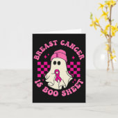 Borstkanker is Boo Sheet Halloween Breast Cancer Kaart (Gele Bloem)