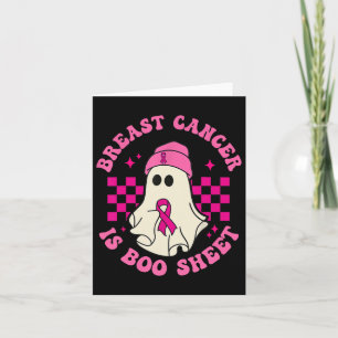 Borstkanker is Boo Sheet Halloween Breast Cancer Kaart