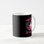 Borstkanker is Boo Sheet Halloween Breast Cancer Koffiemok (Voorkant rechts)