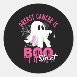 Borstkanker is Boo Sheet Halloween Breast Cancer Ronde Sticker