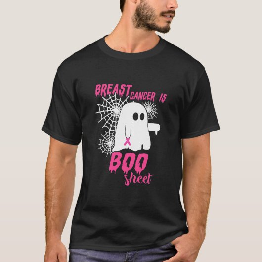 Borstkanker is Boo Sheet Halloween T-shirt (Voorkant)