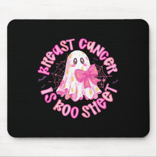 Borstkanker is Boo Sheet Pink Ghost Coquette Bow Muismat
