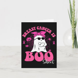 Borstkanker is het Boo Sheet Awareness Halloween F Kaart