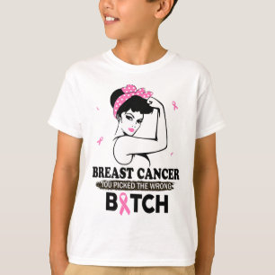 Borstkanker Je hebt de verkeerde grappige geschenk T-shirt