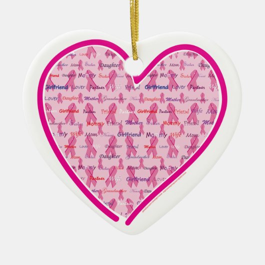 Borstkanker Keramisch Ornament (Voorkant)