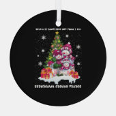 Borstkanker: kerstboom glas ornament (Achterkant)