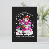 Borstkanker Kerstmis Kaart (Staand voorkant)