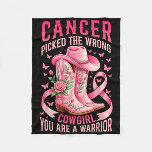 Borstkanker koos de verkeerde cowgirl je bent een fleece deken