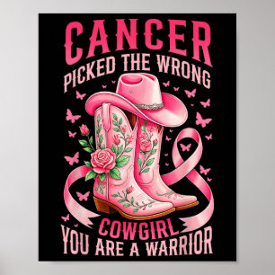 Borstkanker koos de verkeerde cowgirl je bent een poster