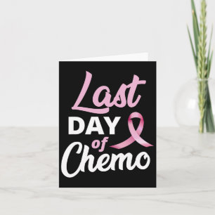 Borstkanker Laatste dag chemo roze lint Kaart