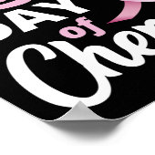 Borstkanker Laatste dag chemo roze lint Poster (Hoek)