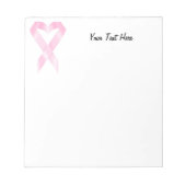 Borstkanker lint (aanpasbaar) notitieblok (Voorkant)