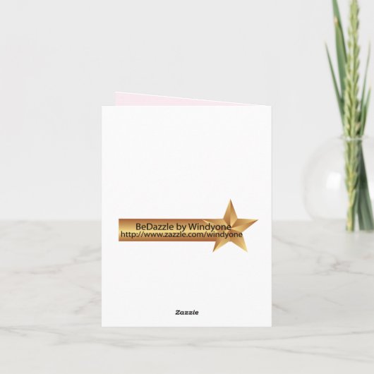 Borstkanker Lint - Dank je wel Bedankkaart (Achterkant)