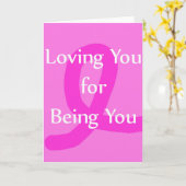 Borstkanker lint houden van je blanco Kaart (Gele Bloem)