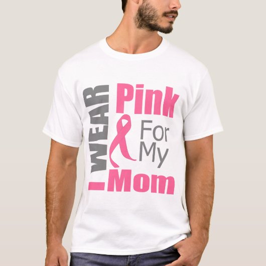Borstkanker lint ik Draag Roze mama T-shirt (Voorkant)