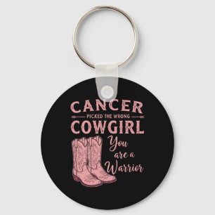 Borstkanker Maand Kanker Pikte De Verkeerde Cowgir Sleutelhanger