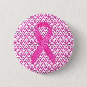 Borstkanker Maand Roze Lint Ronde Button 5,7 Cm