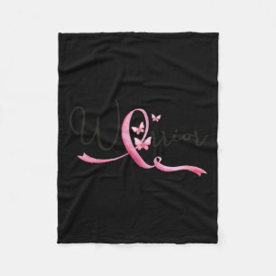 Borstkanker Maand Vlinders Roze Lint Vrouwen Fleece Deken
