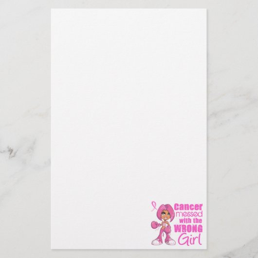 Borstkanker meisje 1 briefpapier (Voorkant)