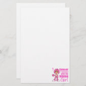 Borstkanker meisje 1 briefpapier (Voorkant / Achterkant)
