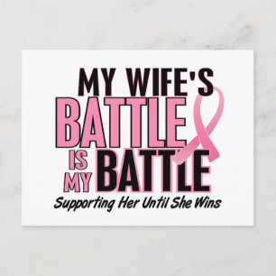 Borstkanker Mijn BATTLE t/m 1 vrouw Briefkaart