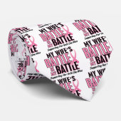 Borstkanker Mijn BATTLE t/m 1 vrouw Stropdas (Opgerold)
