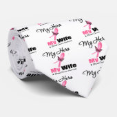 Borstkanker Mijn Hero Mijn vrouw Stropdas (Opgerold)