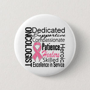 Borstkanker Oncoloog Collage Ronde Button 5,7 Cm
