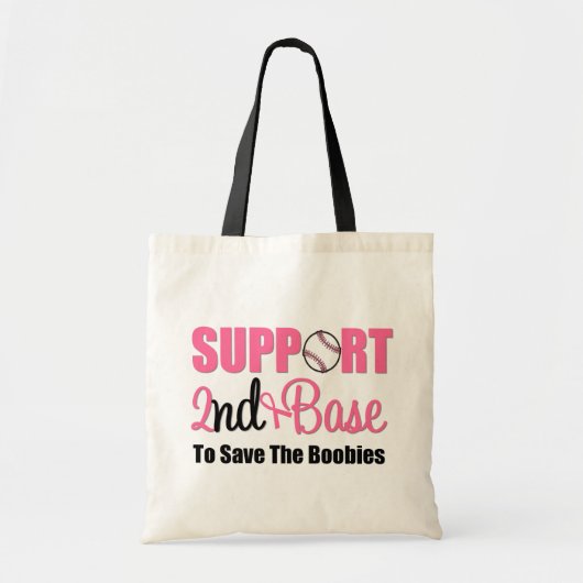 Borstkanker Ondersteuning 2e Base Tote Bag (Voorkant)