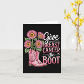 Borstkanker Ondersteuning Boot Grappig Kaart (Gele Bloem)