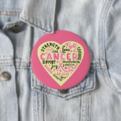 Borstkanker ondersteuning hart ronde button 4,0 cm (In situ)