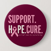 Borstkanker Ondersteuning Hope Cure Button (Voorkant)