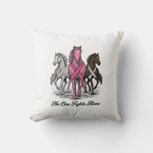 Borstkanker Ondersteuning Paard Vector T-shirt Ont Kussen