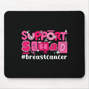 Borstkanker Ondersteuning Squads Roze lint Bloem F Muismat
