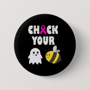 Borstkanker ontwerp voor een supporter of overleve ronde button 5,7 cm