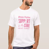 borstkanker op maat gepersonaliseerde ondersteunin t-shirt (Voorkant)